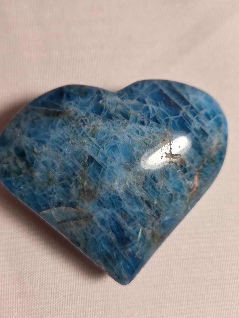 Blue Apatite Gemstone Heart Shaped Accent - Home/Office/GREAT GIFT!! π - Picture 5 of 5